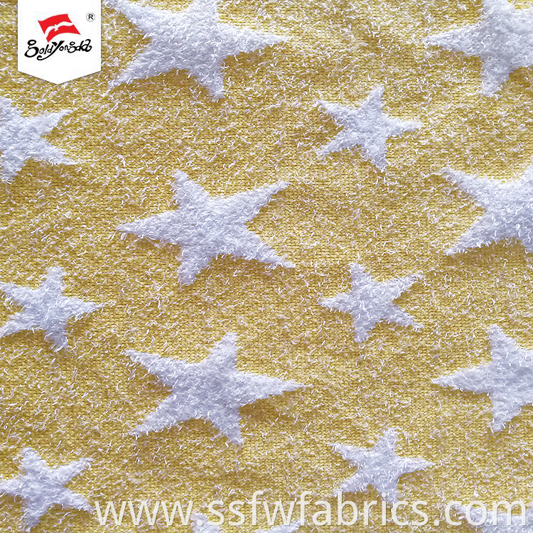 Yellow Star Lovely Jacquard Fabric